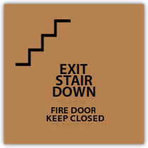 Best Western Traditional - Exit Stair Down Fire Door Keep Closed