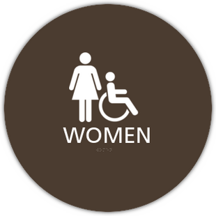 California Women W/ Handicap Symbol For Door