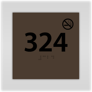 Room Number W/ No Smoking Symbol