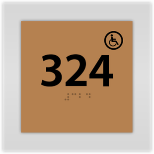 Room Number W/ Handicap Symbol