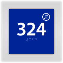 Best Western Transitional - Room Number W/ Hearing Impaired Symbol