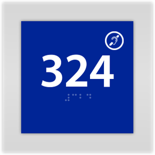 Room Number W/ Hearing Impaired Symbol