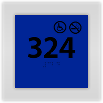 Best Western Transitional - Room Number W/ No Smoking and Handicap Symbols