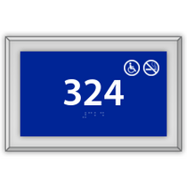 Best Western Transitional - Room Number W/ No Smoking and Handicap Symbols
