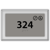 Best Western Transitional - Room Number W/ Handicap and Hearing Impaired Symbols