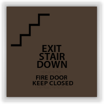 Best Western Transitional - Exit Stair Down Fire Door Keep Closed