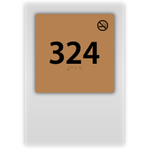 Best Western Contemporary - Room Number W/ No Smoking Symbol - Vertical