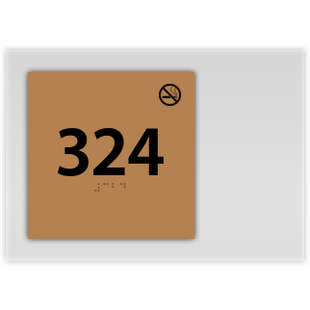 Room Number W/ No Smoking Symbol