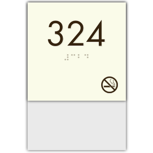 Room Number W/ Non Smoking Symbol