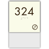 Clarion - Room Number W/Hearing Impaired Symbol