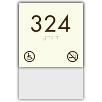 Clarion - Room Number W/Non Smoking & ISA Symbol