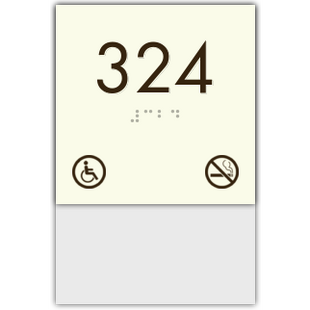 Room Number W/Non Smoking & ISA Symbol