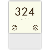 Clarion - Room Number W/ Handicap & Hearing Impaired Symbol