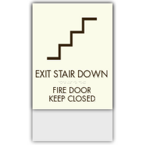 Clarion - Stairs Down-Fire Door Keep Closed