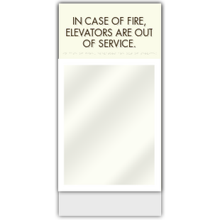 Corridor Evacauation Sign W/ Insert