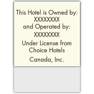 Owner/Operator Plaque- Canada 