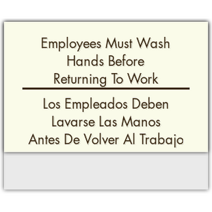 Employees Must Wash Hands