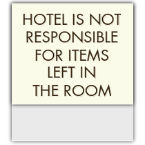 Clarion - Left Items - Hotel Not Responsible