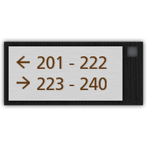Courtyard - 2-Line Directional With Backplate 
