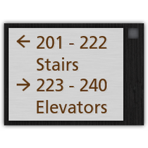 Courtyard - 4-Line Directional With Backplate 