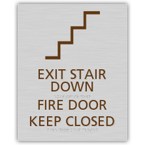Courtyard - Exit -Stair Down - Fire Door Keep Closed