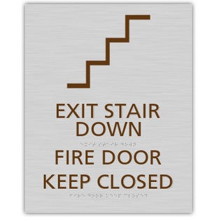 Exit -Stair Down - Fire Door Keep Closed