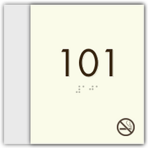 Econo Lodge / Rodeway Inn - Room Number W/ Non Smoking Symbol