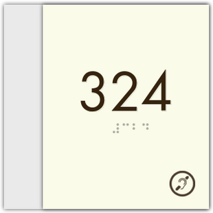 Room Number W/Hearing Impaired Symbol