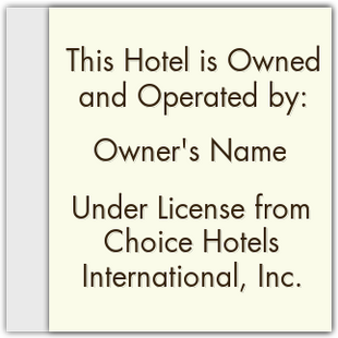 Owner/Operator Plaque