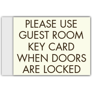 Use Key Card For Entry