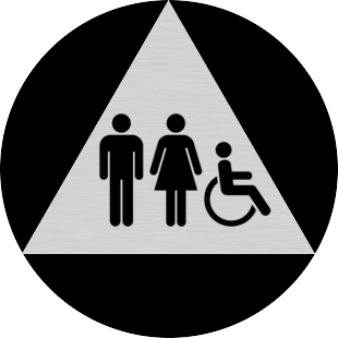 CA Door Unisex Handicap Restroom - Dark Doors