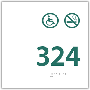 Room Number Non-Smoking / Handicap