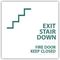 H4 - Exit Stair Down Fire Door Keep Closed
