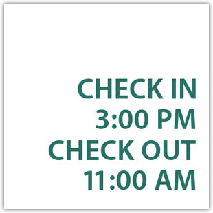 Check In/Out Hours or 4-Line General Information