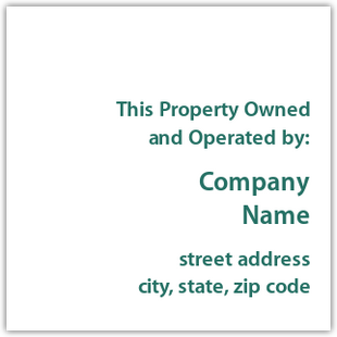 Owned And Operated By Plaque (White)