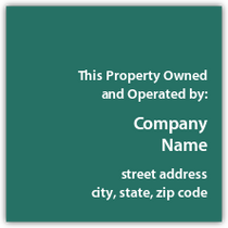 H4 - Owned And Operated By Plaque (Emerald)