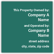 H4 - Owned By / Operated By Plaque (Emerald)