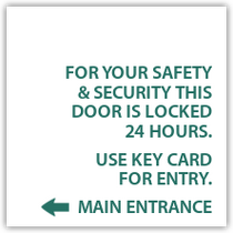 H4 - Lock Entrance Door Sign