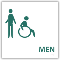H4 - Men's Restroom With Handicap Symbol