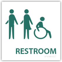 H4 - Unisex Restroom With Handicap Symbol