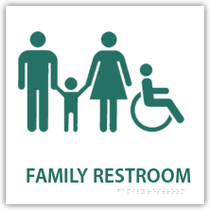 H4 - Family Restroom With Handicap Symbol