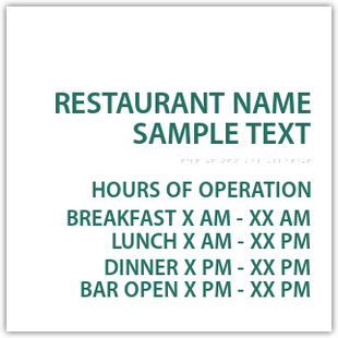 Restaurant With Hours