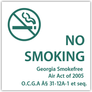 Georgia "No Smoking Indoors"