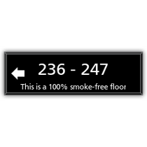 Hampton Inn - 1-Line Directional with No Smoking Line