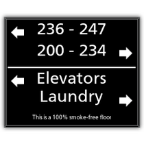 Hampton Inn - 4-Line Directional w/ No Smoking Line