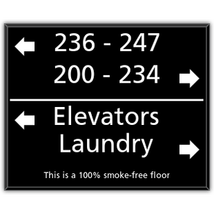 4-Line Directional w/ No Smoking Line