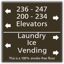 Hampton Inn - 6-Line Directional w/ No Smoking Line