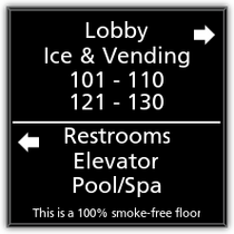 Hampton Inn - 7-Line Directional W/ No Smoking Line