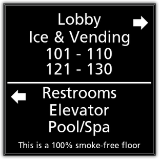 7-Line Directional W/ No Smoking Line