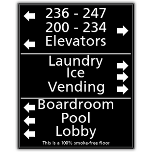 9-Line Directional w/ No Smoking Line